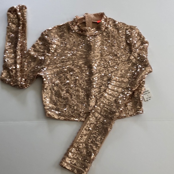 Banjul Tops - 🆕🔥BANJUL BLUSH TONE SEQUINED CROP TOP🆒🔥